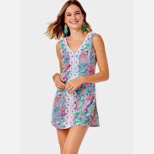 Lilly Pulitzer NWT Ronnie Romper in Soleil Pink Perfect Poppy. Size 6.